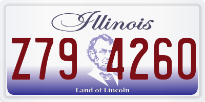 IL license plate Z794260