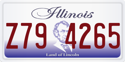IL license plate Z794265