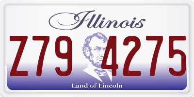 IL license plate Z794275