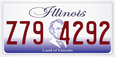 IL license plate Z794292