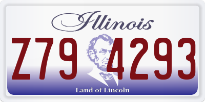 IL license plate Z794293