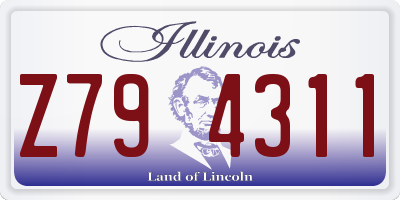 IL license plate Z794311
