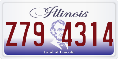IL license plate Z794314