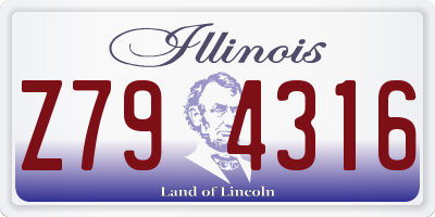 IL license plate Z794316