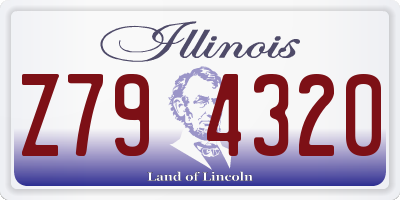 IL license plate Z794320