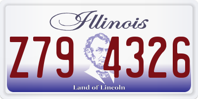 IL license plate Z794326