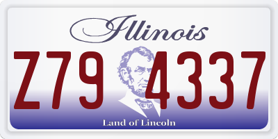 IL license plate Z794337