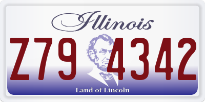 IL license plate Z794342