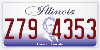 IL license plate Z794353