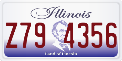 IL license plate Z794356