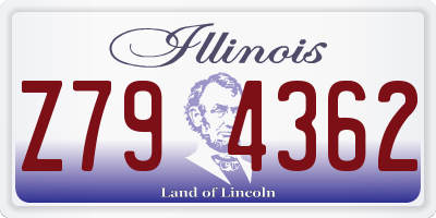 IL license plate Z794362