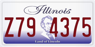 IL license plate Z794375