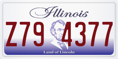 IL license plate Z794377