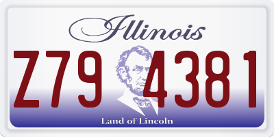 IL license plate Z794381