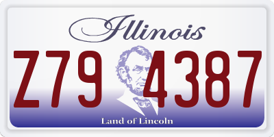 IL license plate Z794387
