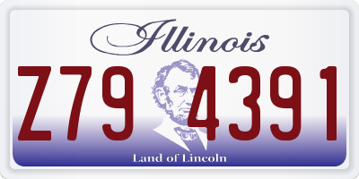 IL license plate Z794391