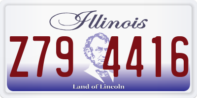 IL license plate Z794416