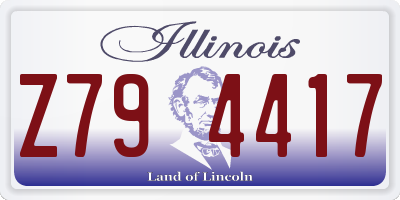 IL license plate Z794417