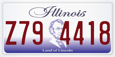 IL license plate Z794418