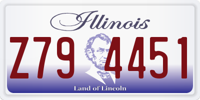 IL license plate Z794451