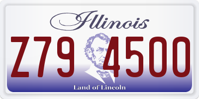 IL license plate Z794500