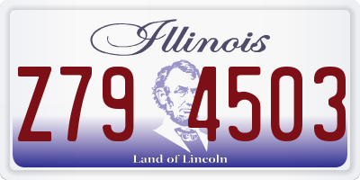 IL license plate Z794503