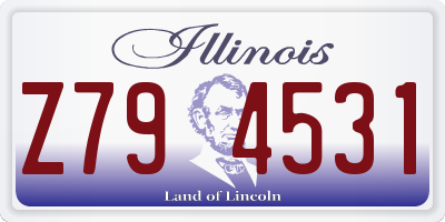 IL license plate Z794531