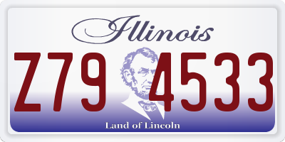 IL license plate Z794533