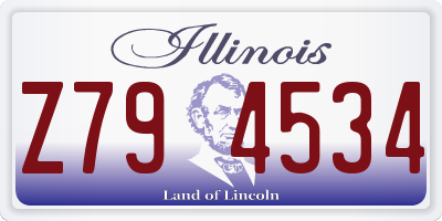 IL license plate Z794534