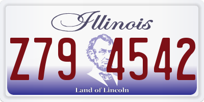 IL license plate Z794542