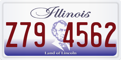 IL license plate Z794562