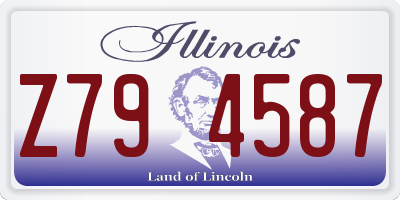 IL license plate Z794587