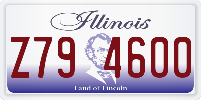 IL license plate Z794600