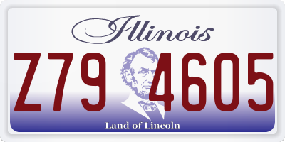 IL license plate Z794605