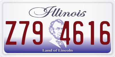 IL license plate Z794616