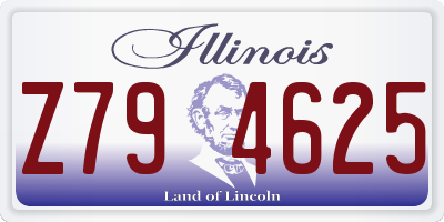 IL license plate Z794625