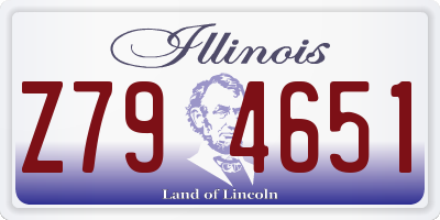 IL license plate Z794651