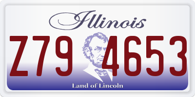 IL license plate Z794653