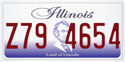 IL license plate Z794654