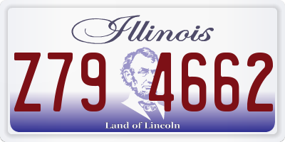 IL license plate Z794662