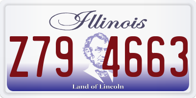 IL license plate Z794663