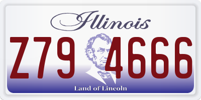 IL license plate Z794666
