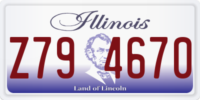 IL license plate Z794670