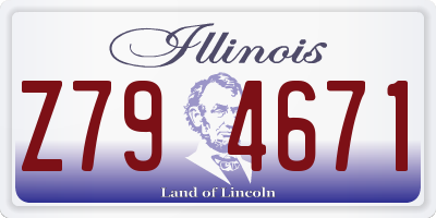 IL license plate Z794671