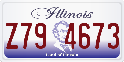 IL license plate Z794673