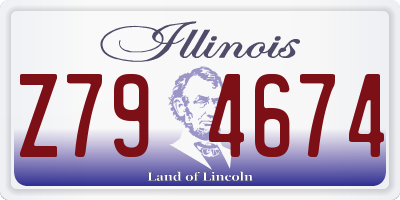 IL license plate Z794674