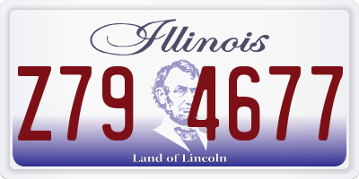 IL license plate Z794677