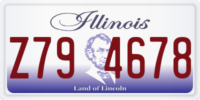 IL license plate Z794678