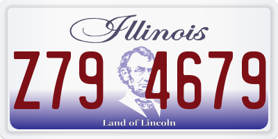 IL license plate Z794679