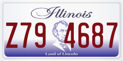 IL license plate Z794687